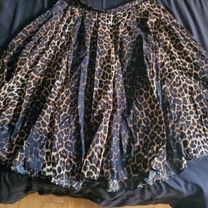Hell Bunny leopard print swing skirt sz XL